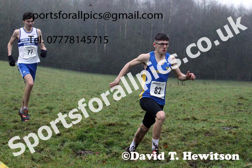 Mens under-17s, NECAA Junior Cross Country Relays, Thornley Farm, Peterlee, Saturday, December 12th. Photo: David T. Hewitson/Sports for All Pics